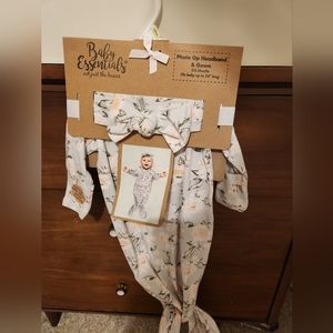 Baby Essentials Photo Op Headband and Gown 0 to 3 months